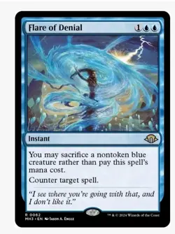 1x MTG Flare of Denial - MH3 Rare! NM Mint! Ships fast - Image 1