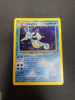 Pokemon TCG Kingdra Neo Genesis Unlimited Holo Rare Card #08/111 English NM - Image 1