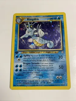 Pokemon TCG Kingdra Neo Genesis Unlimited Holo Rare Card #08/111 English - Image 1