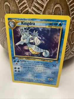 Pokemon TCG Kingdra Neo Genesis Unlimited Holo Rare Card #08/111 English - Image 3