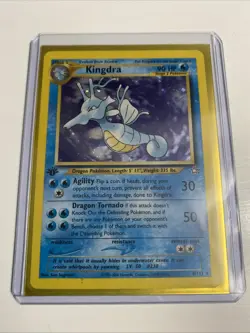 Pokemon TCG Kingdra Neo Genesis Unlimited Holo Rare Card #08/111 English - Image 4