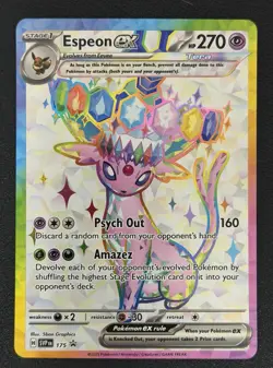 Espeon ex 175 SVP Black Star Promo Prismatic Evolutions Pokemon TCG NM - Image 1