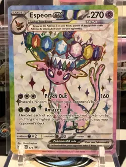 Espeon ex 175 Black Star Promo SVP NM Prismatic Evolutions Pokemon TCG JW - Image 1