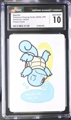 ✨✨ CGC 10 2025 TARUKA POKEMON CARDS Squirtle Picture Card - Image 1