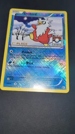 Pokemon Card Delibird - 38/149 - 1st Place Crosshatch Holo Pokemon League - Image 1