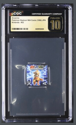 Arcanine N64 Pokemon Stadium Mini Card , CGC Pristine 10, Slab, Pop 1, No Higher - Image 1