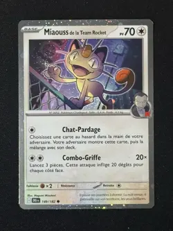 Carte Pokemon Miaouss de la Team Rocket 149/182 Holo Promo DRI EV10 FR Neuve - Image 2