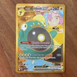 Pokemon TCG GOLD Hyper Rare Iono's Bellibolt EX 188/159 Journey Together NM - Image 1