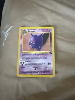1999 Gengar Pokemon TCG 20/62 Fossil Set Non Holo Rare WOTC - Image 1