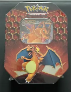 Pokemon Hidden Fates Charizard GX Tin Sun & Moon x 1 - Factory Sealed - Image 1