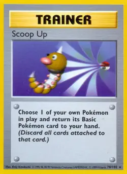 Scoop Up - 78/102 - Pokemon Base Set Shadowless Rare Card WOTC MP - Image 1