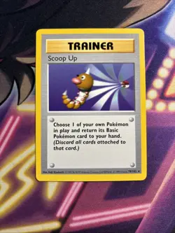 Scoop Up - 78/102 - Pokemon Shadowless Base Set Rare Card WOTC VLP - Image 1