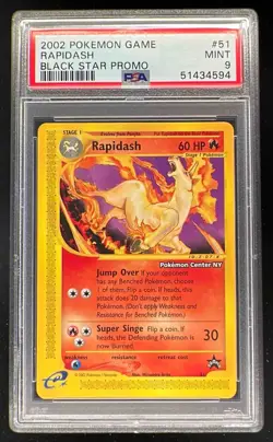 2002 Pokemon Game Wizards Black Star Promos #51 Rapidash PSA 9 - Image 1