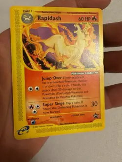 2002 Pokemon - Rapidash Non-Holo - WOTC Black Star Promo #51- Pokemon Center NY! - Image 5