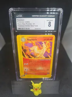 Rapidash 2002 Pokemon Black Star Promo #51 Pokemon Center New York CGC 8 - Image 1