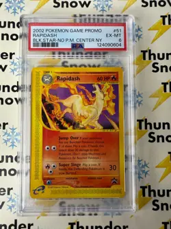 ⚡❄ 2002 Pokemon Game Promo #51 Rapidash No Pokemon Center NY PSA 6 - Image 1
