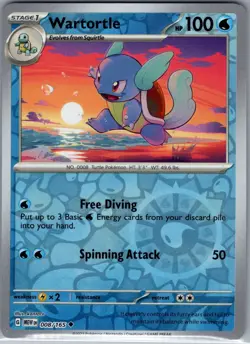 Wartortle - 008/165 Reverse Holo SV: Scarlet & Violet 151 - Pokemon Card - NM - Image 1