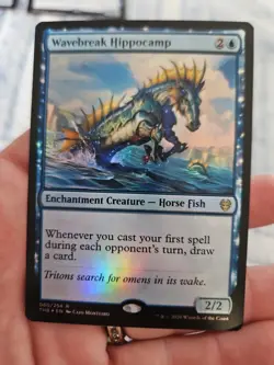 X3 Wavebreak Hippocamp Theros Beyond Death Magic the Gathering (2) Reg (1) Foil - Image 2