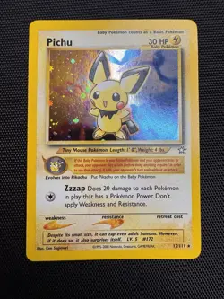 Pokemon Pichu 12/111 (Holo Rare) Neo Genesis - LP - Image 1