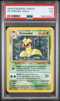 1999 POKEMON JUNGLE #14 VICTREEBEL-HOLO PSA 3 - Image 1
