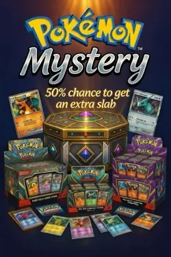🔥 Pokemon Mystery Box Guaranteed 1 Slab 50% Extra +3 Packs +2 Raw Hits See Desc - Image 1