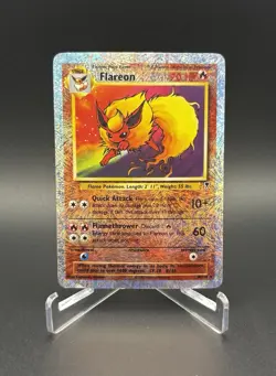 Pokemon TCG 2002 Legendary Collection Flareon Reverse Holo #10/110 - Image 1