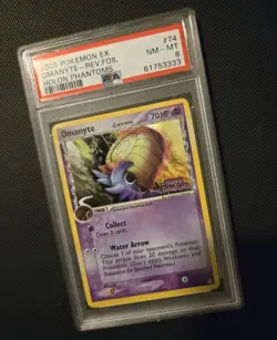 2006 Pokemon TCG - Holon Phantoms Omanyte 74/110 Reverse Holo Foil - NM/MT PSA 8 - Image 2