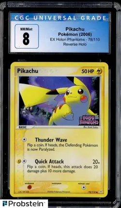 2006 Pokemon TCG EX Holon Phantoms Reverse Holo #78 Pikachu CGC 8 NM-MT - Image 1