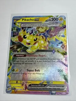 Pikachu EX Holo Double Rare Card 057/191 Sv08: Surging Sparks Pokemon TCG *NM* - Image 1