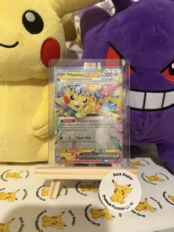 Pokemon TCG Card Pikachu ex 057/191 Sv08: Surging Sparks Double Rare Holo - NM - Image 1