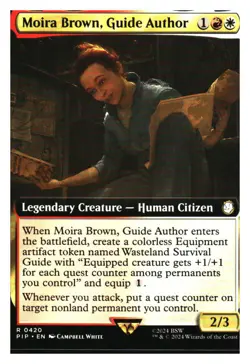 Moria Brown, Guide Author (borderless) Fallout MTG - NM+ *Mythic Relics* - Image 1