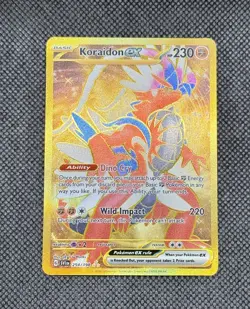 2025 Pokemon Scarlet Violet Koraidon ex Gold Secret Rare 254/198 230 HP GG Works - Image 2