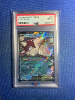 Pokemon 2025 Destined Rivals Dri EN 065/182 Cetitan EX PSA 10 - Image 1