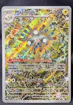 Pokemon MAGNETON Promo SVP 159 -Pokemon Center FULL ART Holo - Surging Sparks NM - Image 1