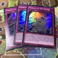 3x Embrace of the Tistina 1st Edition Super Rare AGOV-EN091 Yu-Gi-Oh! - Image 1