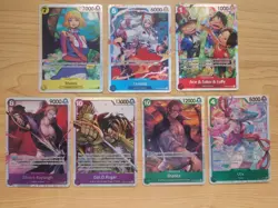 One Piece OP13 Carrying On His Will SR Lot X 7 Cards - Image 1
