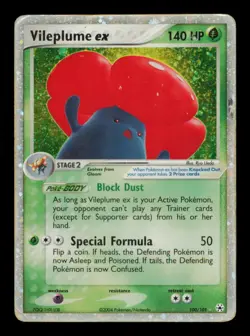 Pokemon Card Vileplume ex 100/101 Hidden Legends Holo Foil Rare MP 2004 #2 - Image 1