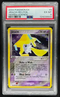 2004 Pokemon EX Hidden Legends Jirachi Reverse Holo #8/101 PSA 6 - Image 1