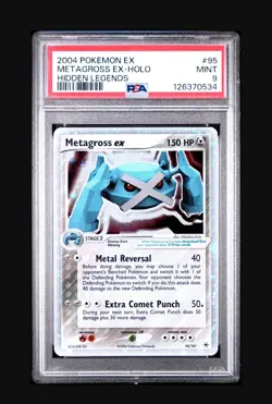 2004 POKEMON EX HIDDEN LEGENDS 95/101 METAGROSS EX HOLO PSA 9 MINT TCG - Image 1