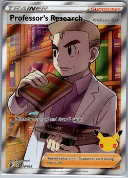 Professor's Research (Full Art) 024/025 Celebrations - Pokemon Card - NM - Image 1