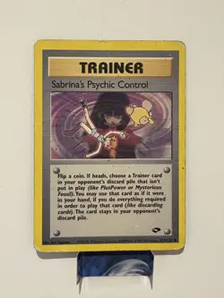 Pokemon Sabrina's Psychic Control 121/132 Gym Challenge HP card - Image 1