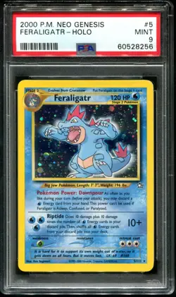 PSA 9 Feraligatr 5/111 Holo Neo Genesis 2000 Pokemon Card Mint - Image 1
