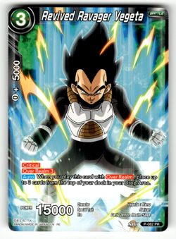 Revived Ravager Vegeta P-082 Promo Promotion Cards LP - Image 1