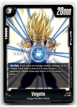 Dragon Ball Card Fusion World Vegeta FP-033 Tournament Promo - Image 1