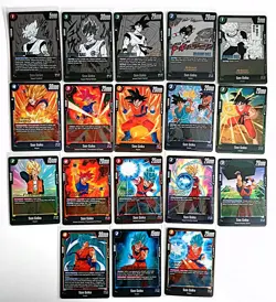 DRAGON BALL, SON GOKU, 18 Card Release Event / Pre Release Gold Stamp Bundle. - Image 1