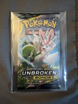 Pokemon TCG Sun & Moon Unbroken Bonds Booster Pack Sealed 10 Cards Sylveon Art - Image 1
