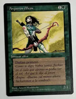 MTG ELVISH ARCHERS 4th Edition (Spanish) FBB (OldManMTG 002-439) - Image 1