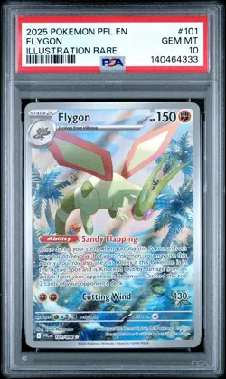 2025 Pokemon PFL EN-Phantasmal Flames Flygon Illustration Rare PSA 10 #101 - Image 1