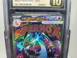 Mega Charizard X EX JP Dream Attack Rare Pokemon Holo CGC Pristine 10 223/193 - Image 3