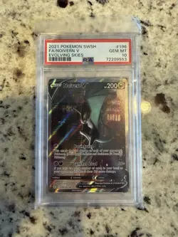 Pokemon TCG 2021 Evolving Skies Noivern V Alt Art 196/203 PSA 10 - Image 1